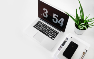 Laptop on a desk